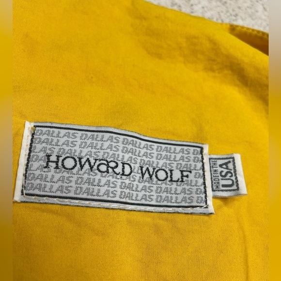 Howard Wolf Yellow Tea Length Dress Button Front Vintage Size 8 - Picture 2 of 13